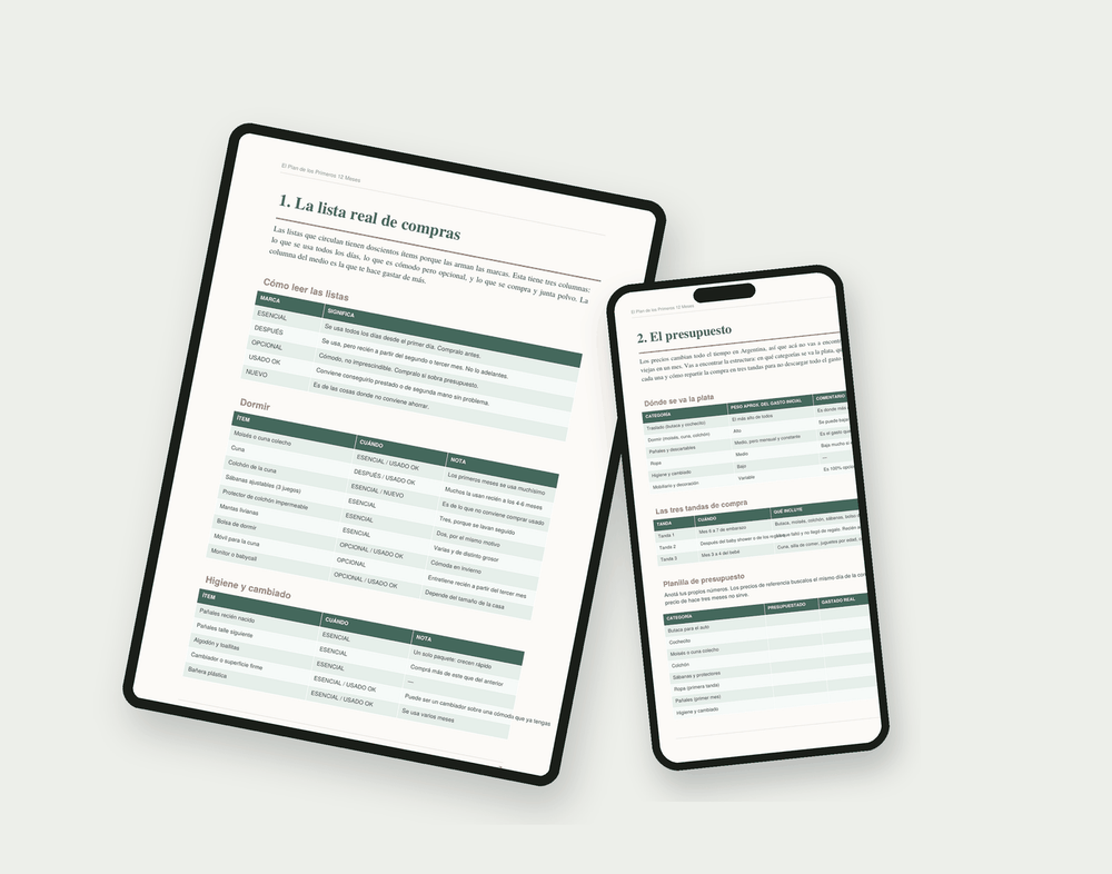 El Plan de los Primeros 12 Meses abierto en el celular