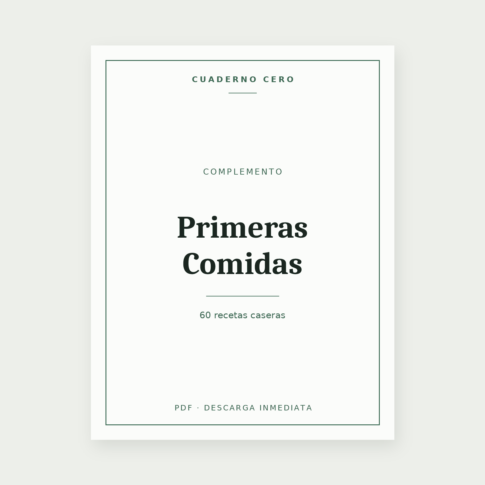 Primeras Comidas